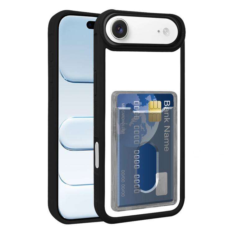 Electroplated Card Bag Acrylic Hybrid TPU Phone Case, For iPhone 18 Pro Max, For iPhone 17 Pro Ma...