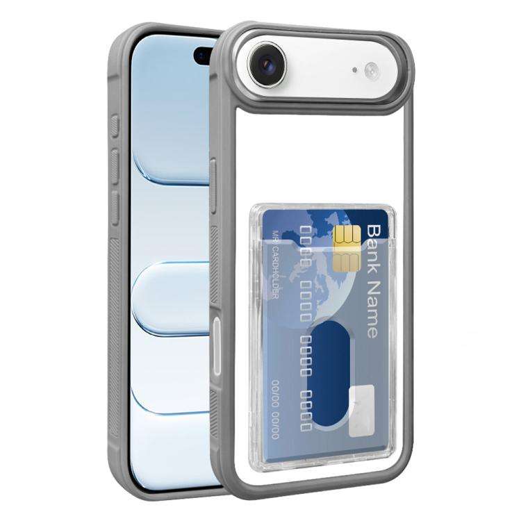 Electroplated Card Bag Acrylic Hybrid TPU Phone Case, For iPhone 18 Pro Max, For iPhone 17 Pro Ma...