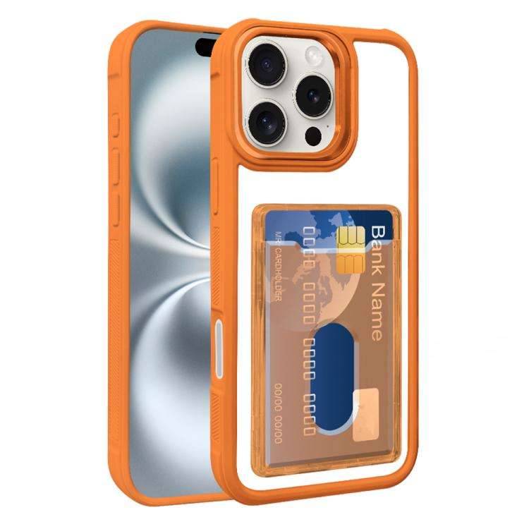 Electroplated Card Bag Acrylic Hybrid TPU Phone Case, For iPhone 17 Pro Max, For iPhone 17 Pro, F...