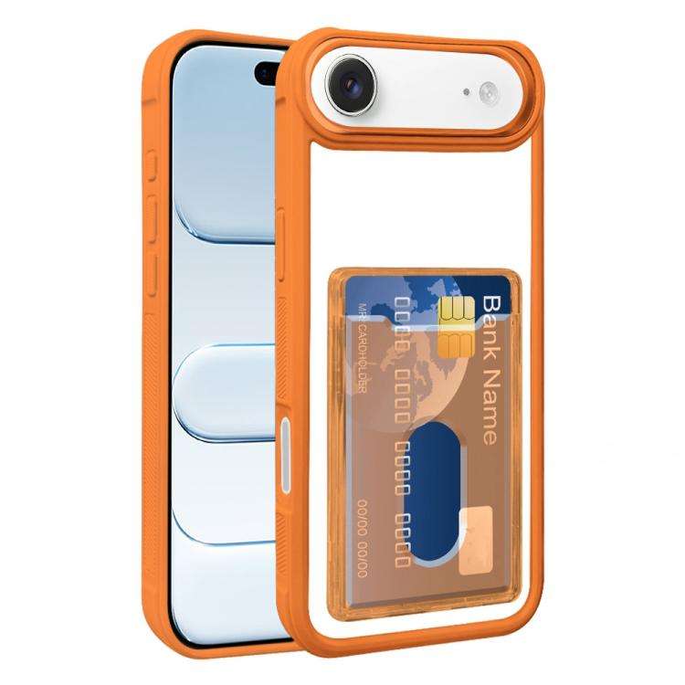 Electroplated Card Bag Acrylic Hybrid TPU Phone Case, For iPhone 18 Pro Max, For iPhone 17 Pro Ma...