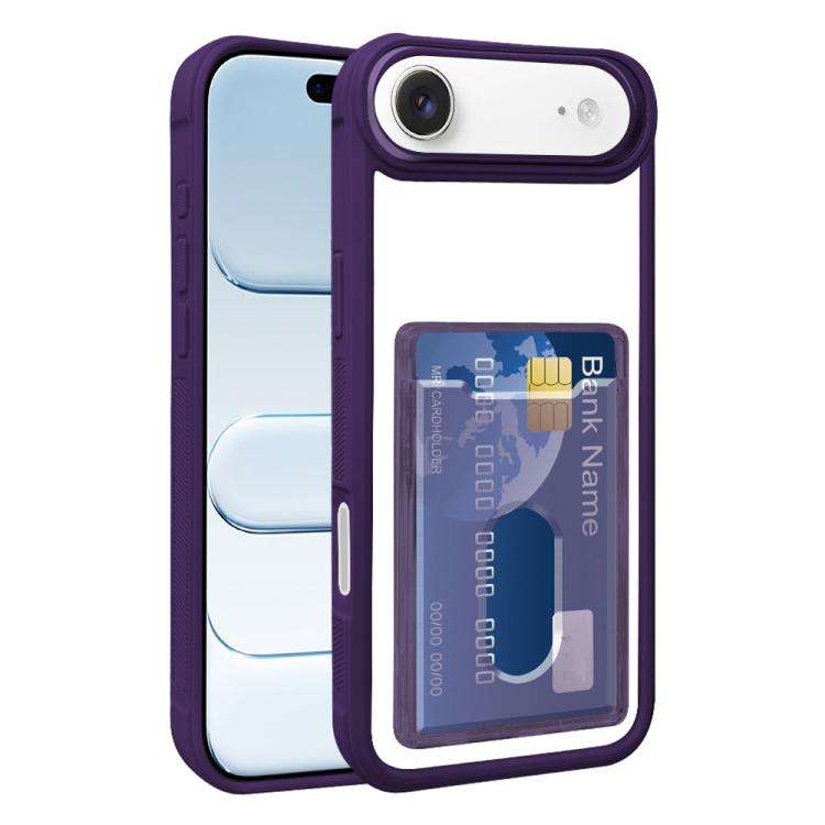 Electroplated Card Bag Acrylic Hybrid TPU Phone Case, For iPhone 18 Pro Max, For iPhone 17 Pro Ma...