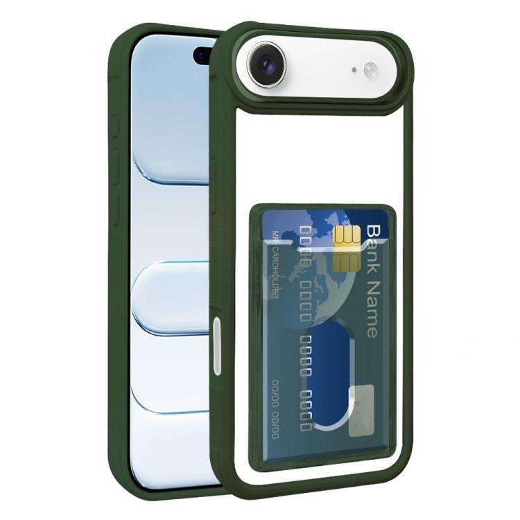Electroplated Card Bag Acrylic Hybrid TPU Phone Case, For iPhone 18 Pro Max, For iPhone 17 Pro Ma...