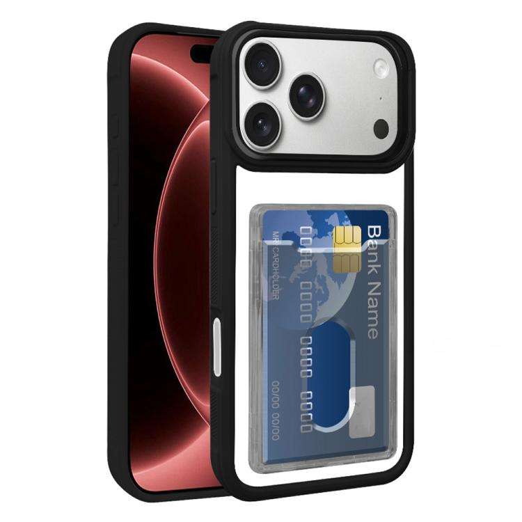 Electroplated Card Bag Acrylic Hybrid TPU Phone Case, For iPhone 18 Pro Max, For iPhone 17 Pro Ma...