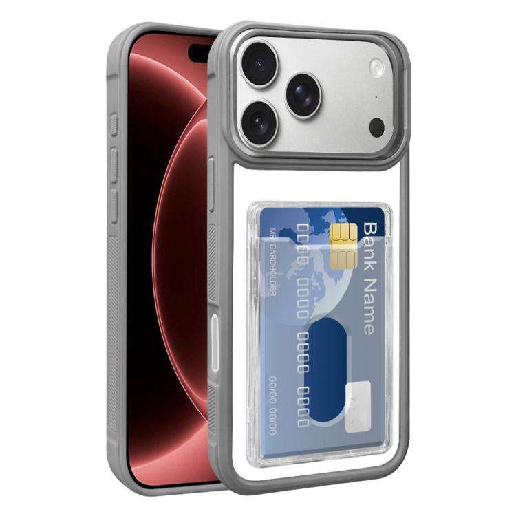 Electroplated Card Bag Acrylic Hybrid TPU Phone Case, For iPhone 18 Pro Max, For iPhone 17 Pro Ma...