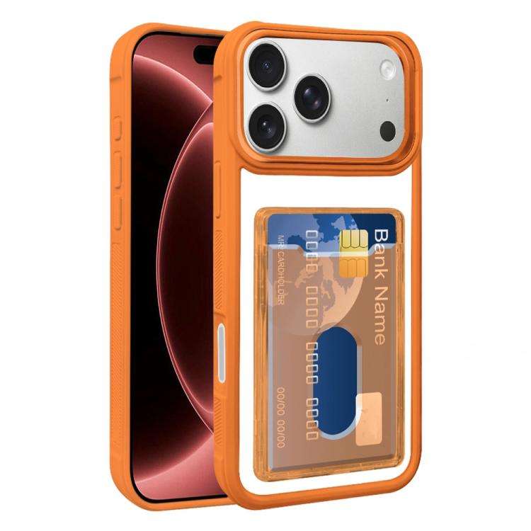 Electroplated Card Bag Acrylic Hybrid TPU Phone Case, For iPhone 18 Pro Max, For iPhone 17 Pro Ma...