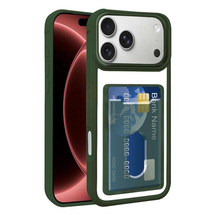 Electroplated Card Bag Acrylic Hybrid TPU Phone Case, For iPhone 18 Pro Max, For iPhone 17 Pro Ma...