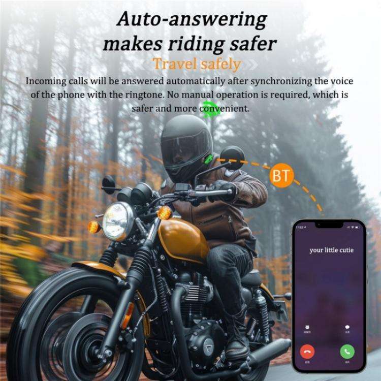 BT26 Outdoors Waterproof 500m Intercom Motorcycle Helmet Bluetooth Headset, BT26