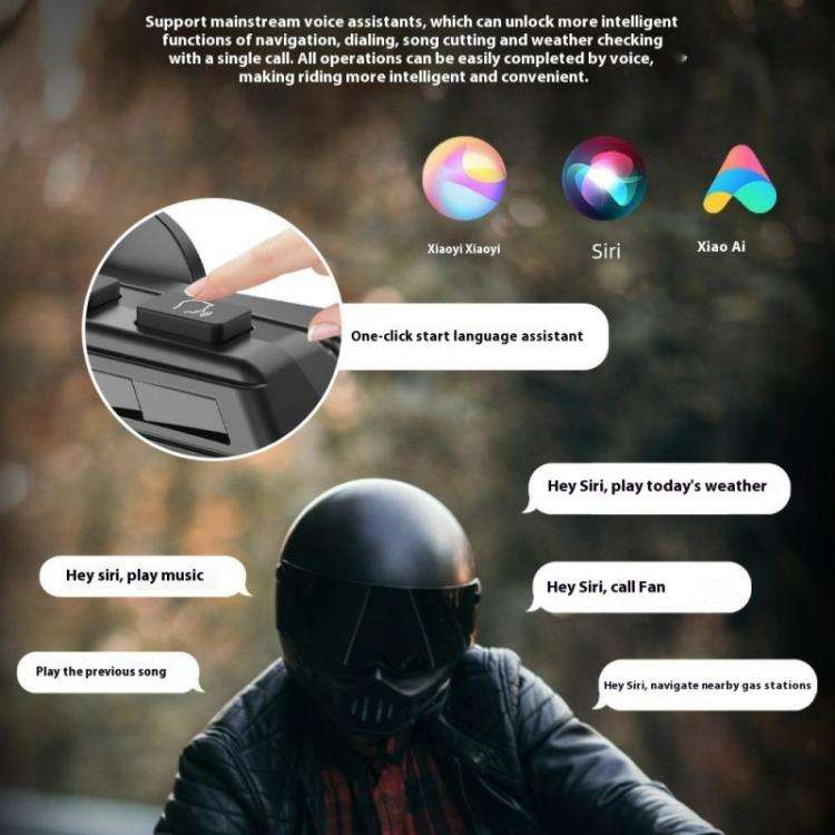 BT56 Rhythm Light Effects Motorcycle Helmet Headphone Bluetooth-Compatible Music Headset, BT56