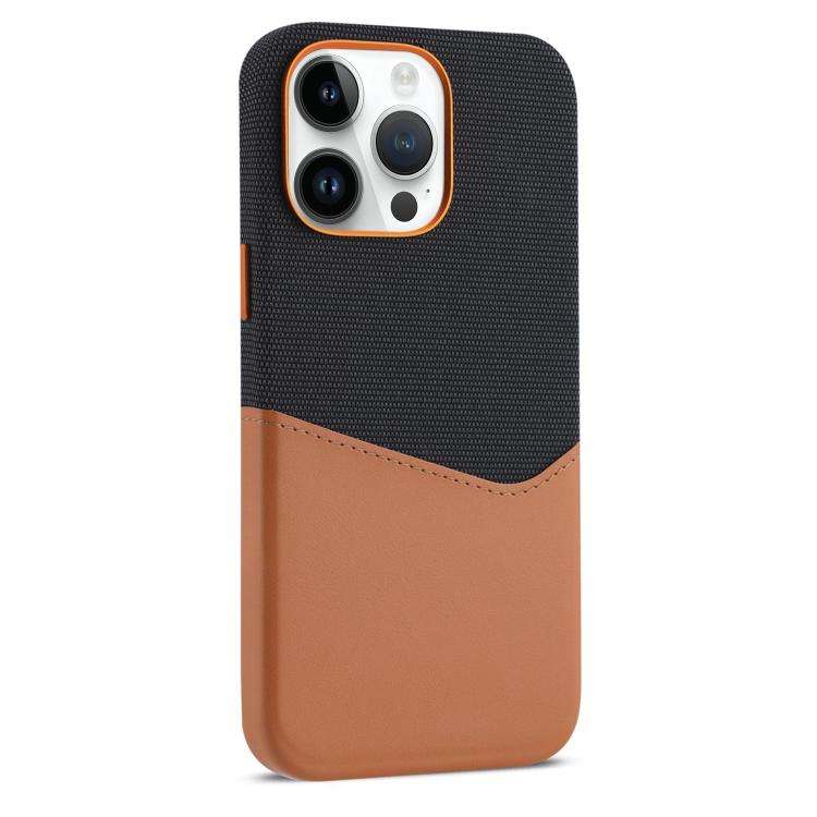 Kalebol Cloth Textue Stitching Card Slot Magnetic Phone Case, For iPhone 15 Pro Max, For iPhone 1...