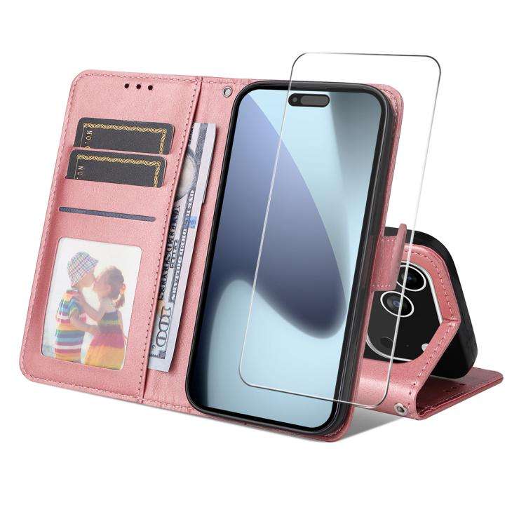 ENKAY Card Wallet Calf Texture Leather Phone Case with Thickened Glue No White Edge Film, For iPh...