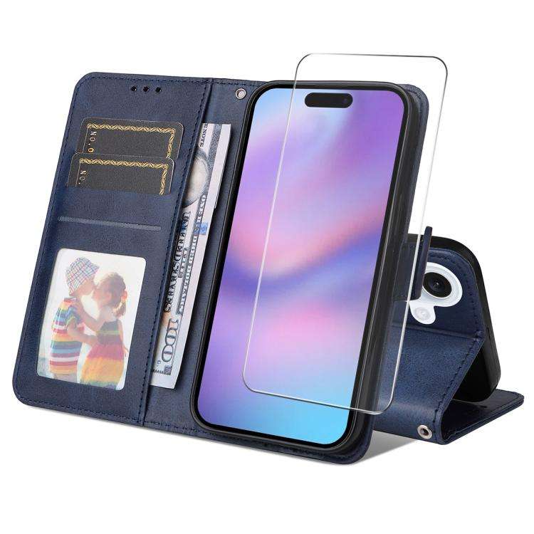 ENKAY Card Wallet Calf Texture Leather Phone Case with Thickened Glue No White Edge Film, For iPh...