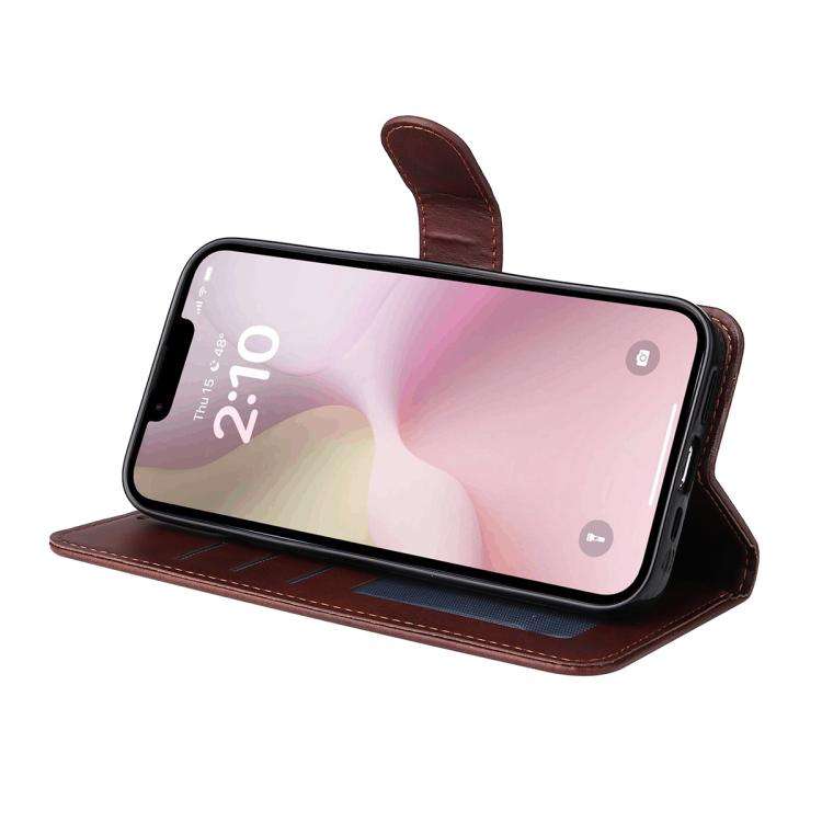 ENKAY Card Wallet Calf Texture Leather Phone Case with Thickened Glue No White Edge Film, For iPh...