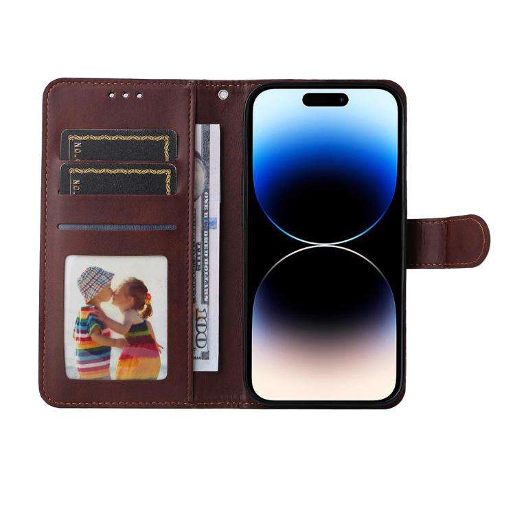 ENKAY Card Wallet Calf Texture Leather Phone Case with Thickened Glue No White Edge Film, For iPh...