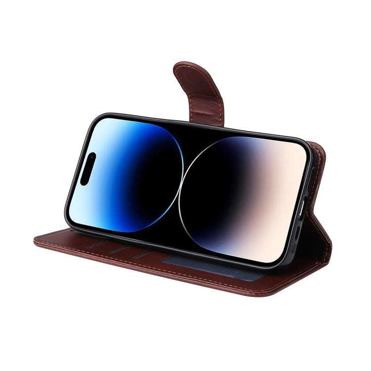 ENKAY Card Wallet Calf Texture Leather Phone Case with Thickened Glue No White Edge Film, For iPh...