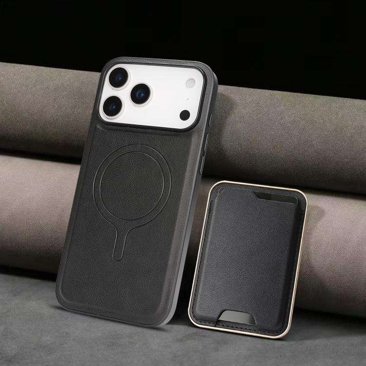 Kalebol Slim MagSafe Ring Magnetic Card Bag Leather Phone Case, For iPhone 17 Pro Max, For iPhone...