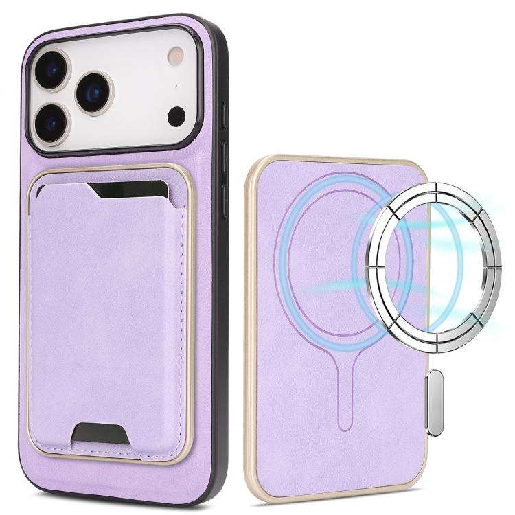 Kalebol Slim MagSafe Ring Magnetic Card Bag Leather Phone Case, For iPhone Duo, For iPhone 18 Pro...