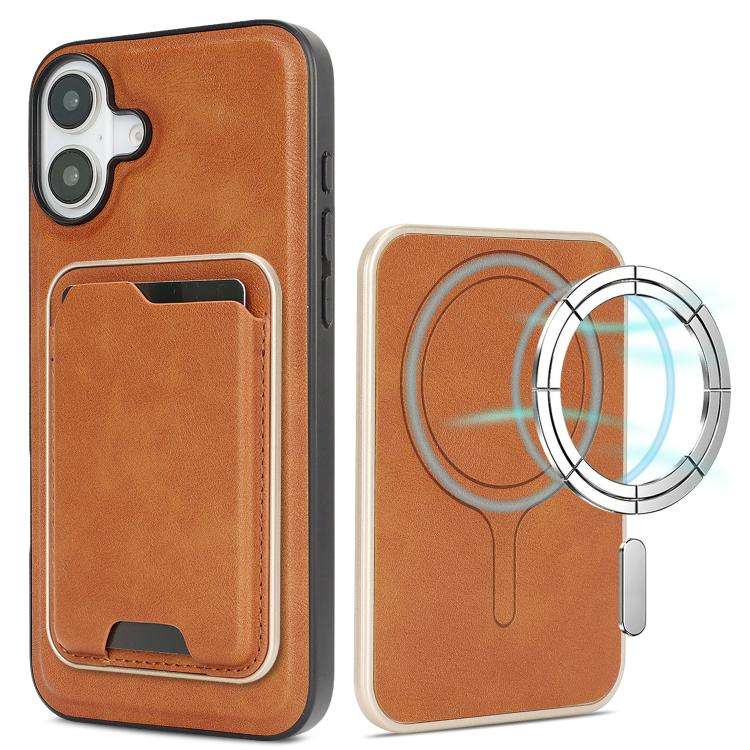 Kalebol Slim MagSafe Ring Magnetic Card Bag Leather Phone Case, For iPhone Duo, For iPhone 18 Pro...