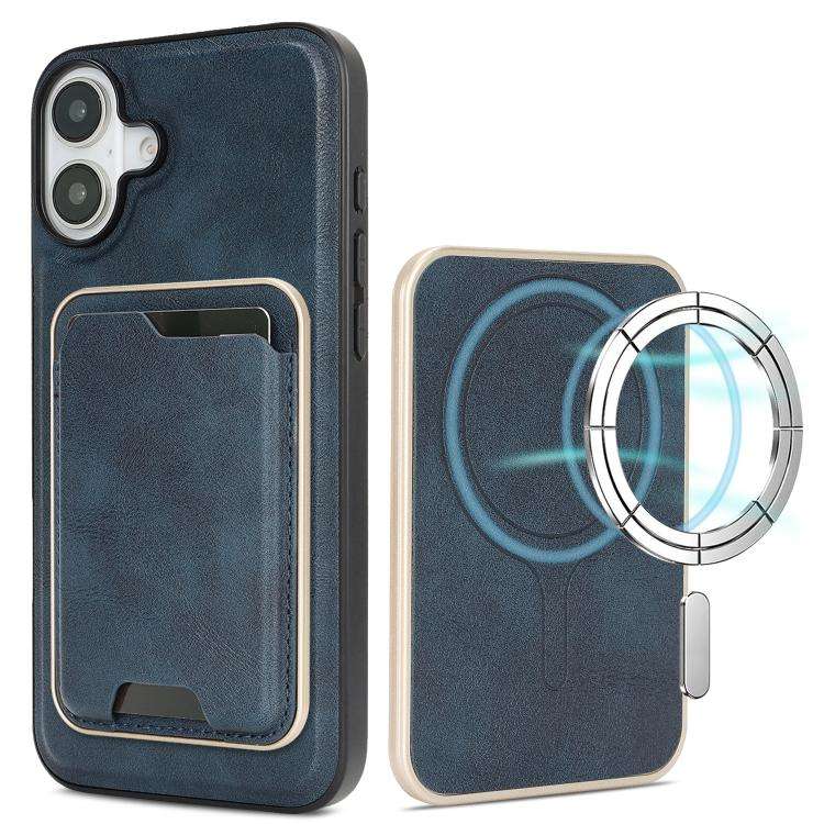 Kalebol Slim MagSafe Ring Magnetic Card Bag Leather Phone Case, For iPhone Duo, For iPhone 18 Pro...