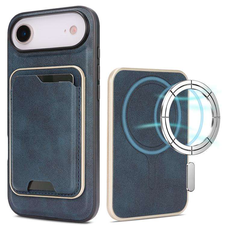 Kalebol Slim MagSafe Ring Magnetic Card Bag Leather Phone Case, For iPhone Duo, For iPhone 18 Pro...