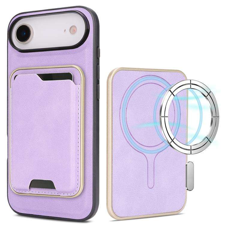Kalebol Slim MagSafe Ring Magnetic Card Bag Leather Phone Case, For iPhone Duo, For iPhone 18 Pro...