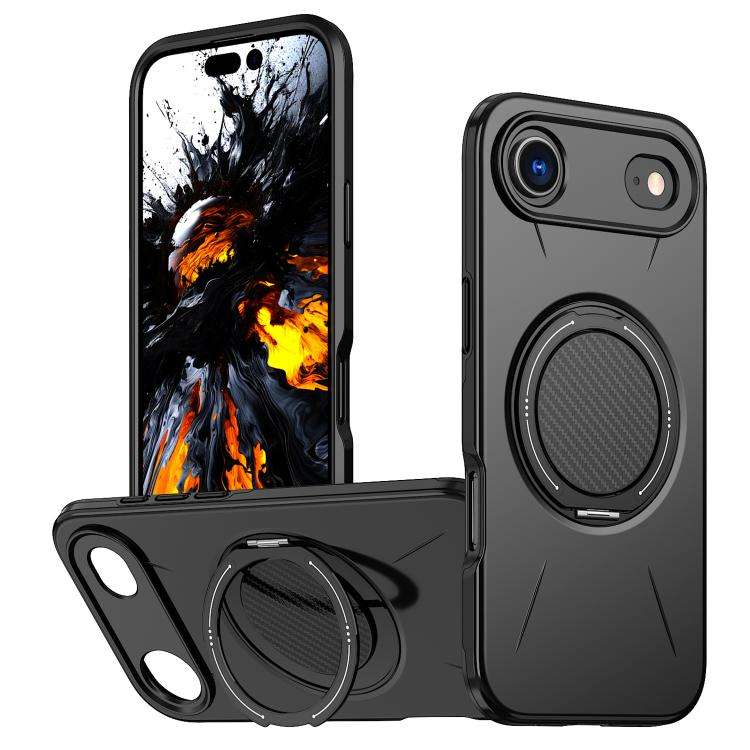 Kalebol Magnetic MagSafe Rotation Holder PC Phone Case, For iPhone Air, For iPhone 16 Pro Max, Fo...