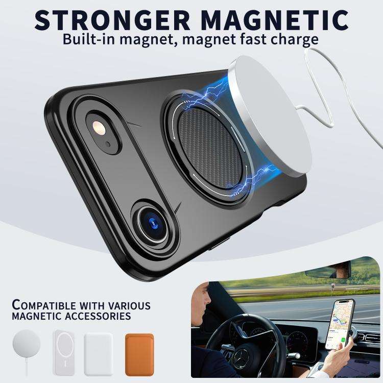 Kalebol Magnetic MagSafe Rotation Holder PC Phone Case, For iPhone Air, For iPhone 16 Pro Max, Fo...