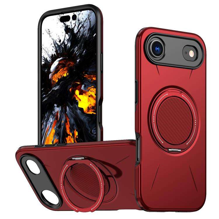 Kalebol Magnetic MagSafe Rotation Holder PC Phone Case, For iPhone Air, For iPhone 16 Pro Max, Fo...