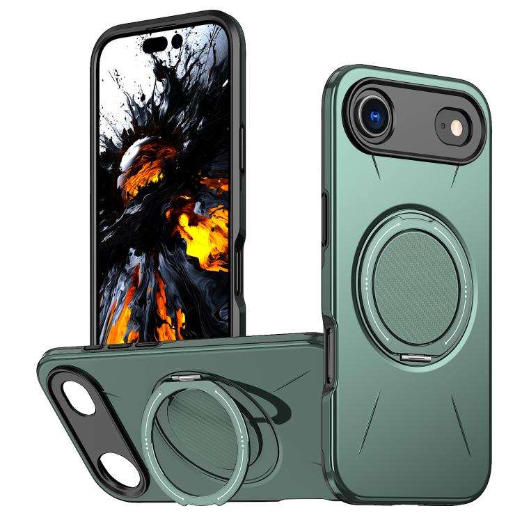 Kalebol Magnetic MagSafe Rotation Holder PC Phone Case, For iPhone Air, For iPhone 16 Pro Max, Fo...