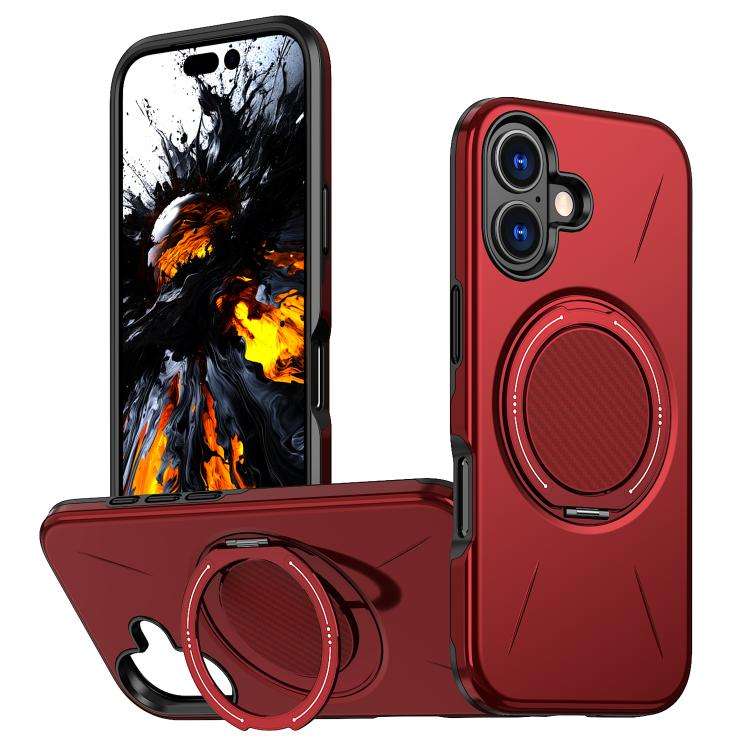 Kalebol Magnetic MagSafe Rotation Holder PC Phone Case, For iPhone Air, For iPhone 16 Pro Max, Fo...