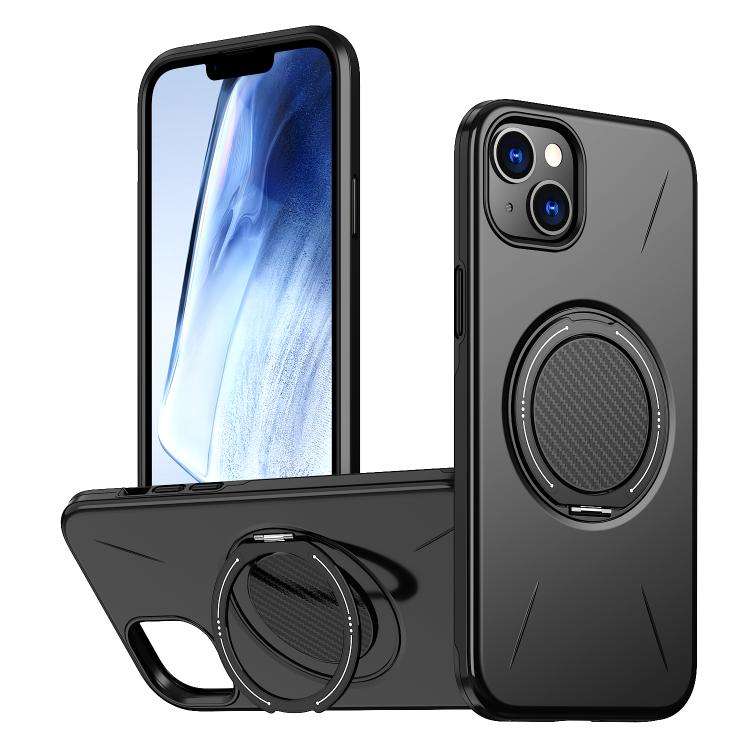 Kalebol Magnetic MagSafe Rotation Holder PC Phone Case, For iPhone 15 Pro, For iPhone 15, For iPh...
