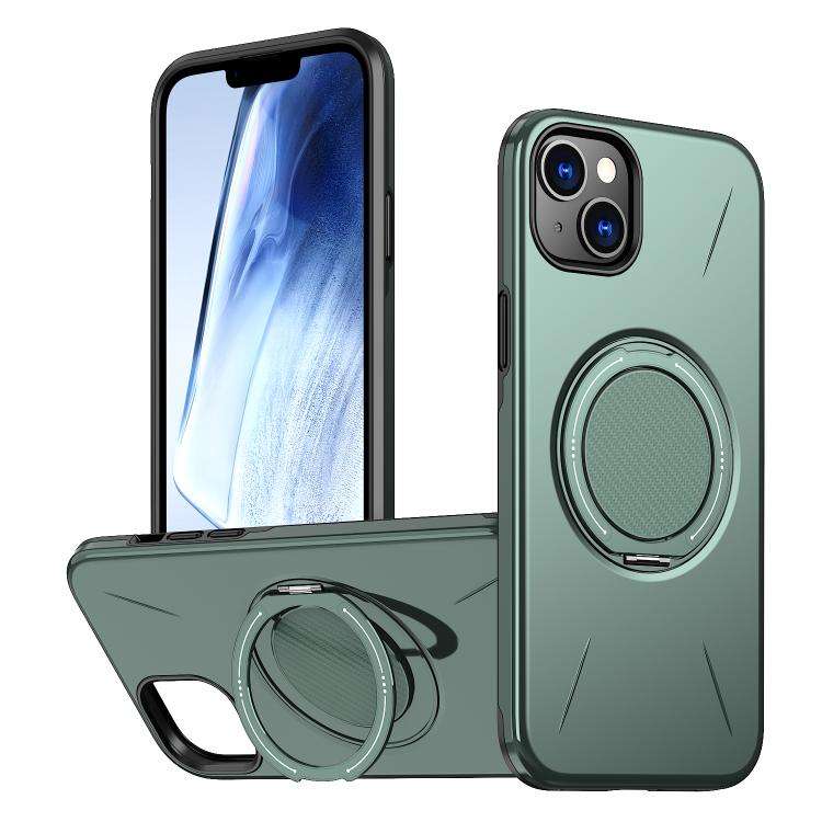 Kalebol Magnetic MagSafe Rotation Holder PC Phone Case, For iPhone 15 Pro, For iPhone 15, For iPh...