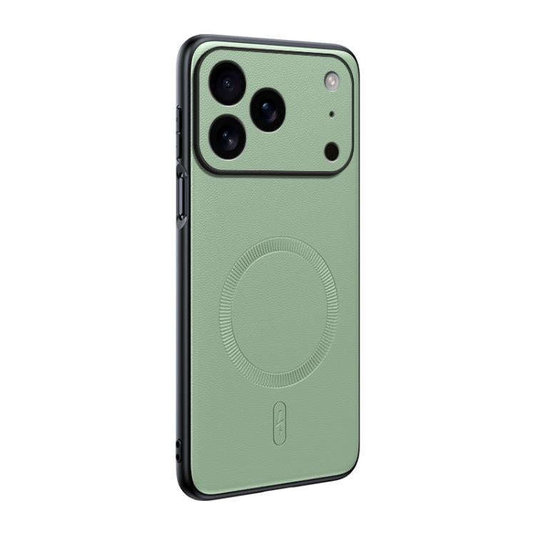 Plain Leather MagSafe Shockproof Phone Case, For iPhone 17 Pro Max, For iPhone 17 Pro, For iPhone...