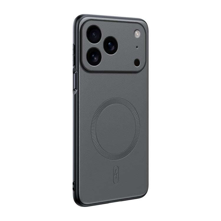 Plain Leather MagSafe Shockproof Phone Case, For iPhone 17 Pro Max, For iPhone 17 Pro, For iPhone...
