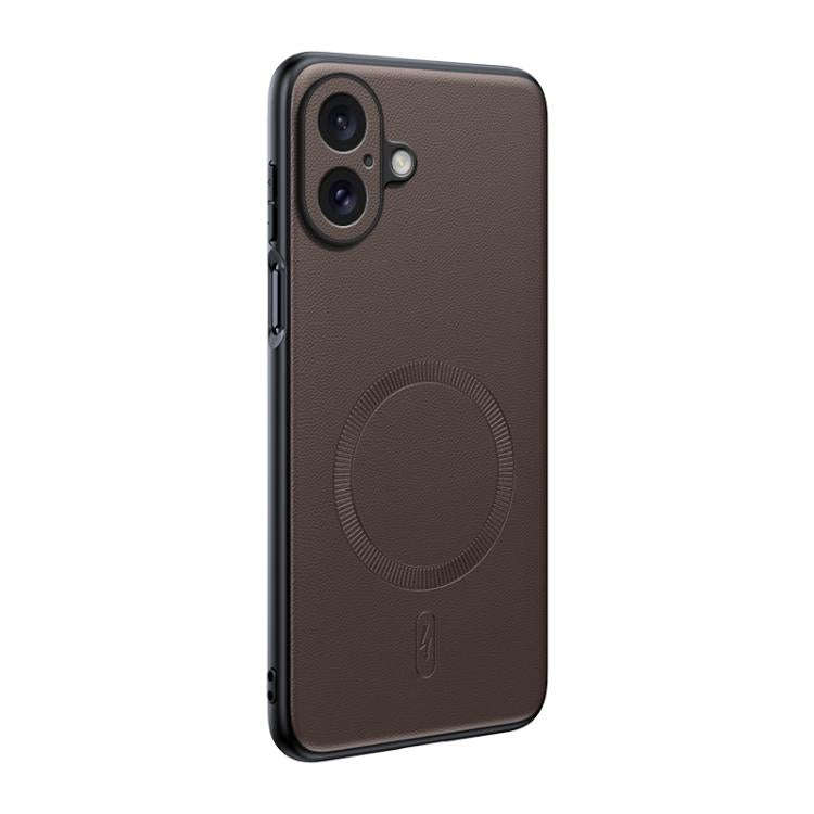 Plain Leather MagSafe Shockproof Phone Case, For iPhone 17 Pro Max, For iPhone 17 Pro, For iPhone...