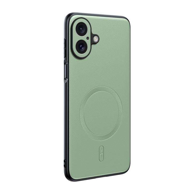 Plain Leather MagSafe Shockproof Phone Case, For iPhone 17 Pro Max, For iPhone 17 Pro, For iPhone...