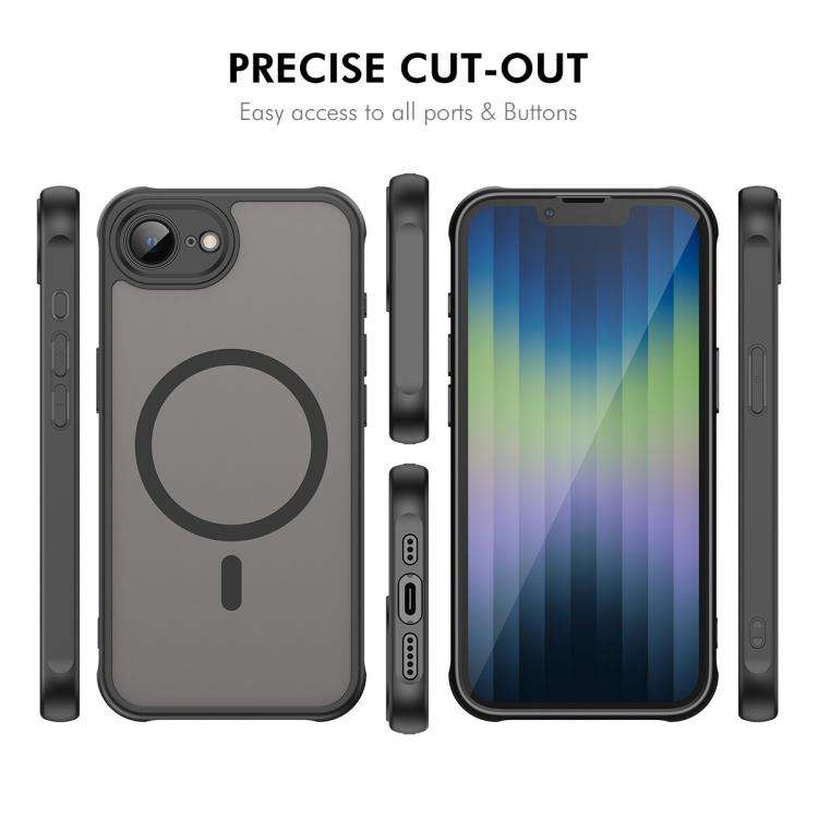 ENKAY Hat-Prince MagSafe Matte Translucent Shockproof Phone Case with Large Arc Edge Film, For iP...