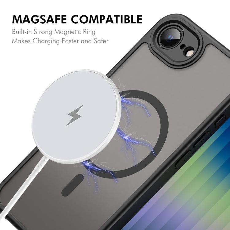 ENKAY Hat-Prince MagSafe Matte Translucent Shockproof Phone Case with Large Arc Edge Film, For iP...