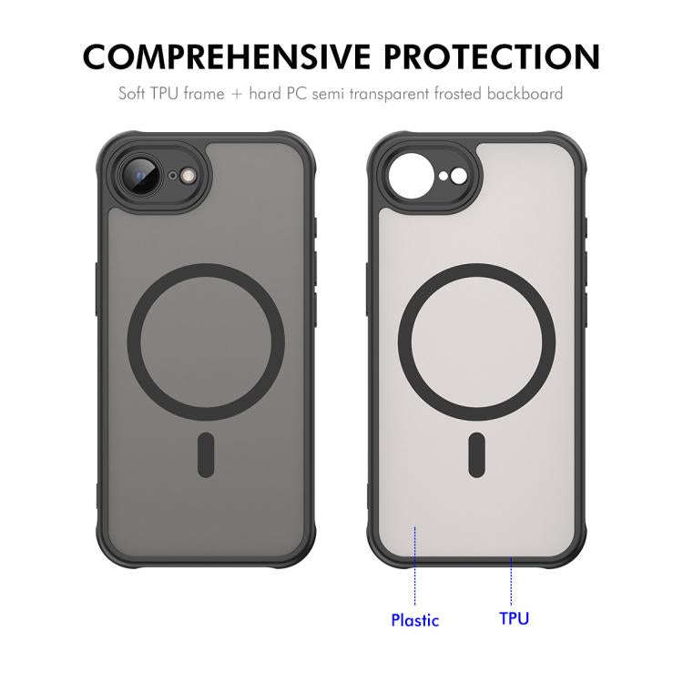 ENKAY Hat-Prince MagSafe Matte Translucent Shockproof Phone Case with Large Arc Edge Film, For iP...