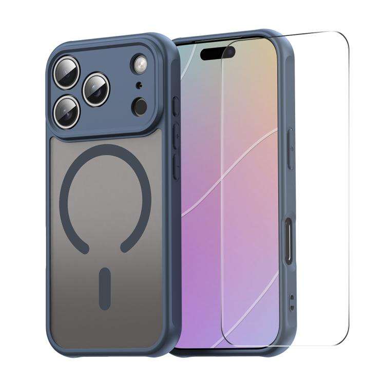 ENKAY Hat-Prince MagSafe Matte Translucent Shockproof Phone Case with Large Arc Edge Film, For iP...