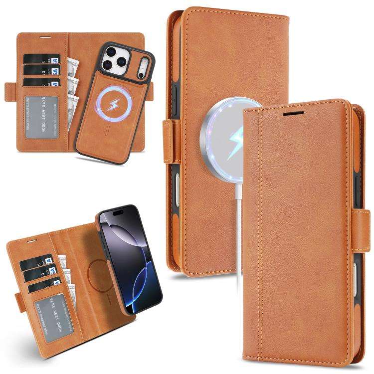 Kalebol Strong Magnetic MagSafe Ring 2 In 1 Split Leather Phone Case, For iPhone 17e / 16e, For i...