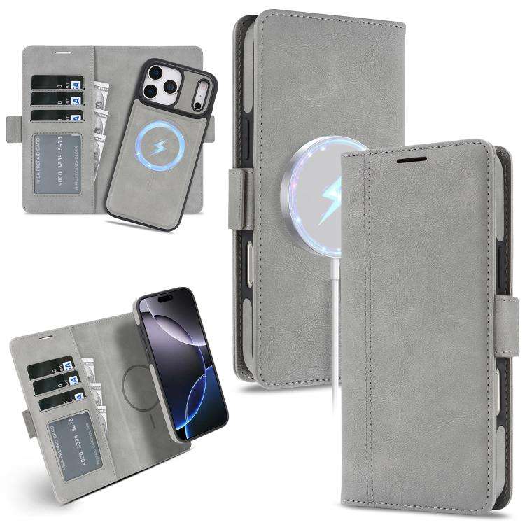 Kalebol Strong Magnetic MagSafe Ring 2 In 1 Split Leather Phone Case, For iPhone 17e / 16e, For i...