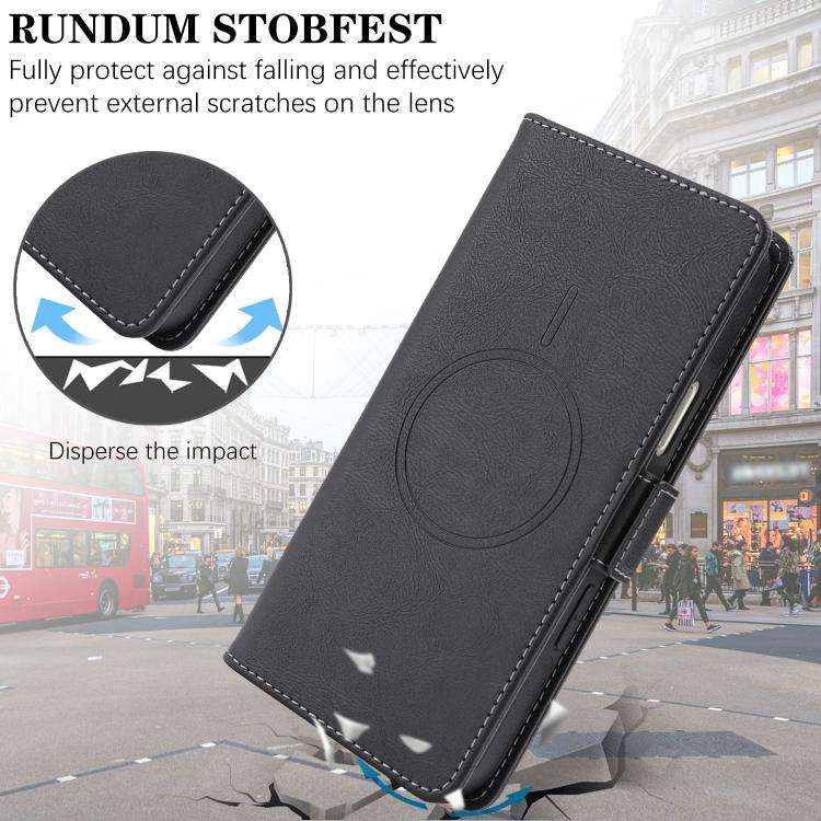 Kalebol Strong Magnetic MagSafe Ring 2 In 1 Split Leather Phone Case, For iPhone 15 Pro Max, For ...