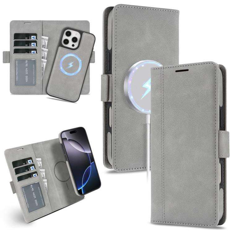 Kalebol Strong Magnetic MagSafe Ring 2 In 1 Split Leather Phone Case, For iPhone 15 Pro Max, For ...