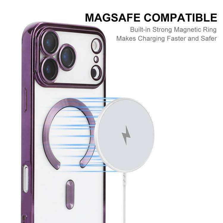 ENKAY Hat-Prince Magsafe Electroplated TPU Clear Shockproof Phone Case, For iPhone 17 Pro Max, Fo...