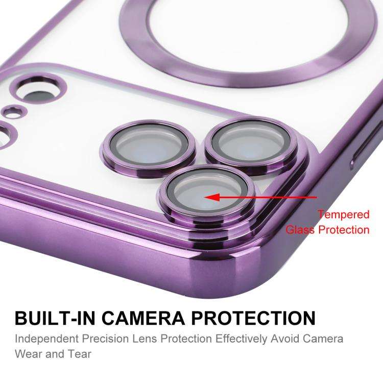 ENKAY Hat-Prince Magsafe Electroplated TPU Clear Shockproof Phone Case, For iPhone 17 Pro Max, Fo...
