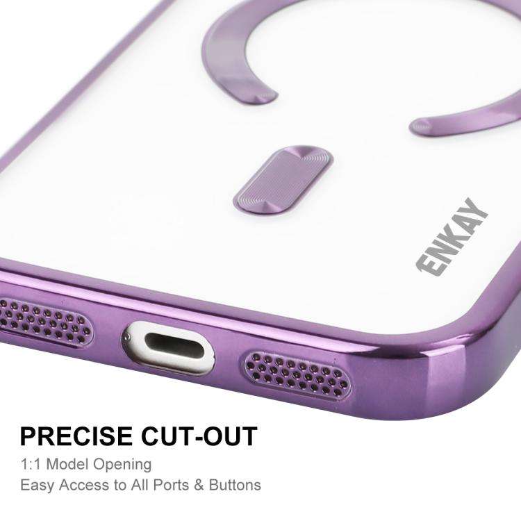 ENKAY Hat-Prince Magsafe Electroplated TPU Clear Shockproof Phone Case, For iPhone 17 Pro Max, Fo...