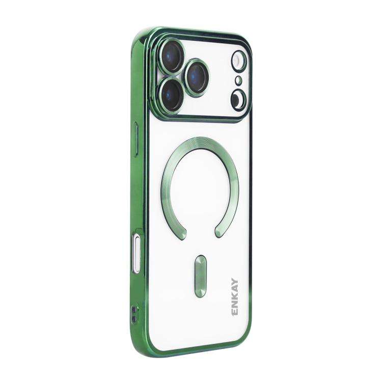ENKAY Hat-Prince Magsafe Electroplated TPU Clear Shockproof Phone Case, For iPhone 17 Pro Max, Fo...