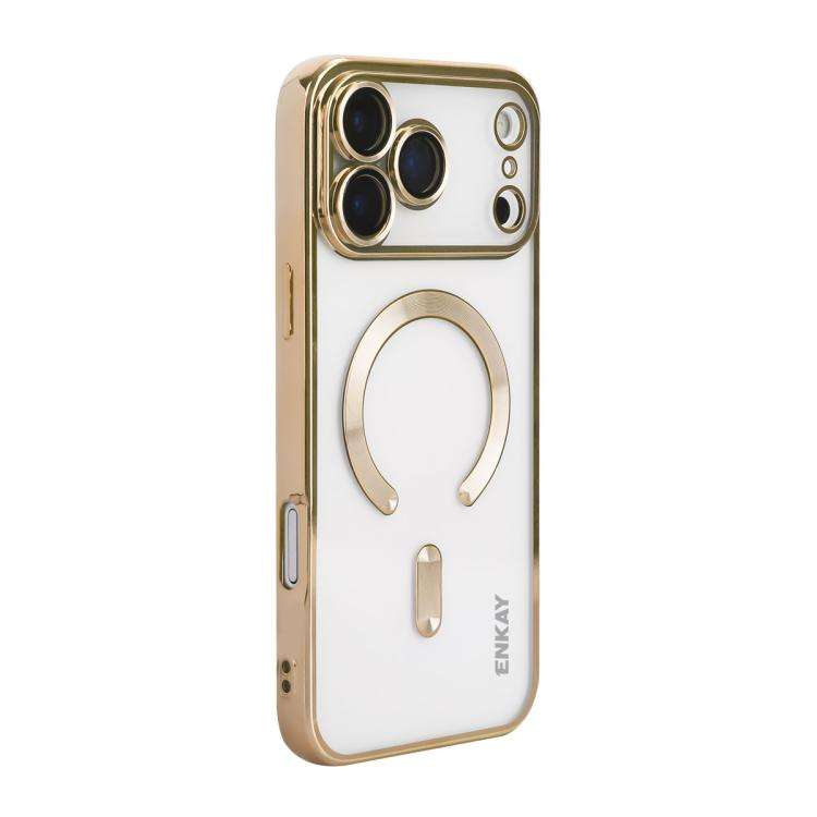ENKAY Hat-Prince Magsafe Electroplated TPU Clear Shockproof Phone Case, For iPhone 17 Pro Max, Fo...