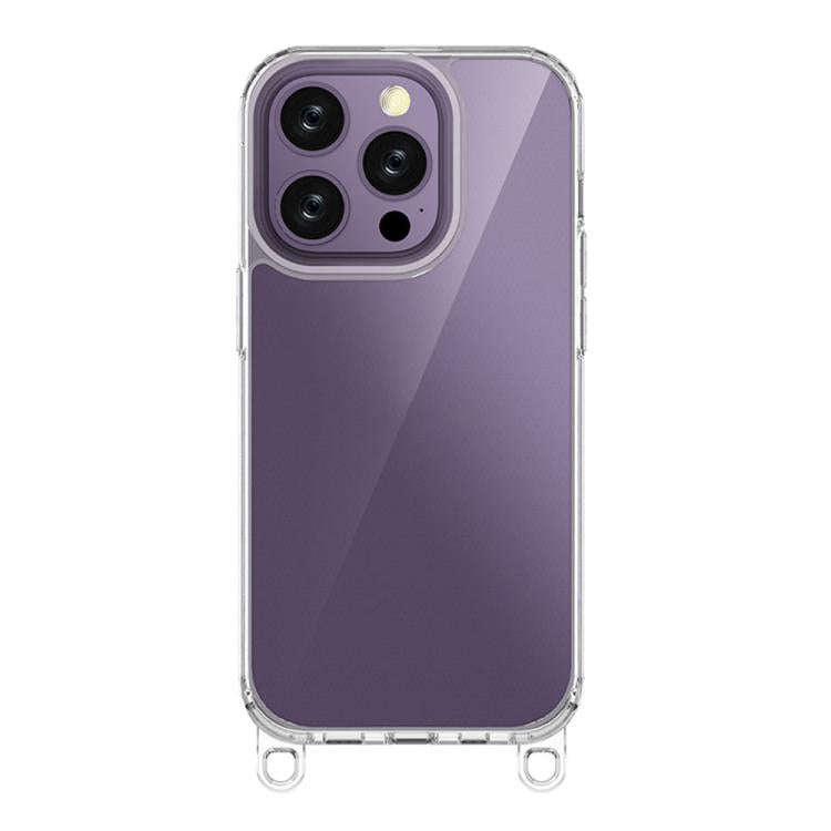 Kalebol Minimalist High Transparency Multi Color Lanyard Hole Phone Case, For iPhone 15, For iPho...
