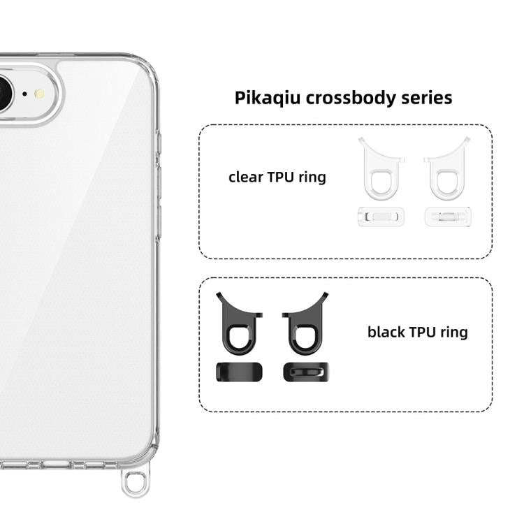 Kalebol Minimalist High Transparency Multi Color Lanyard Hole Phone Case, For iPhone 17e / 16e, F...